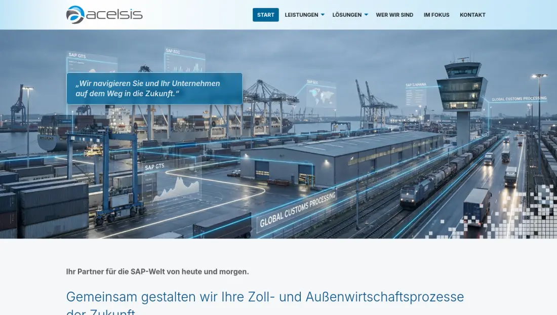 acelsis GmbH, SAP customs and foreign trade consultancy