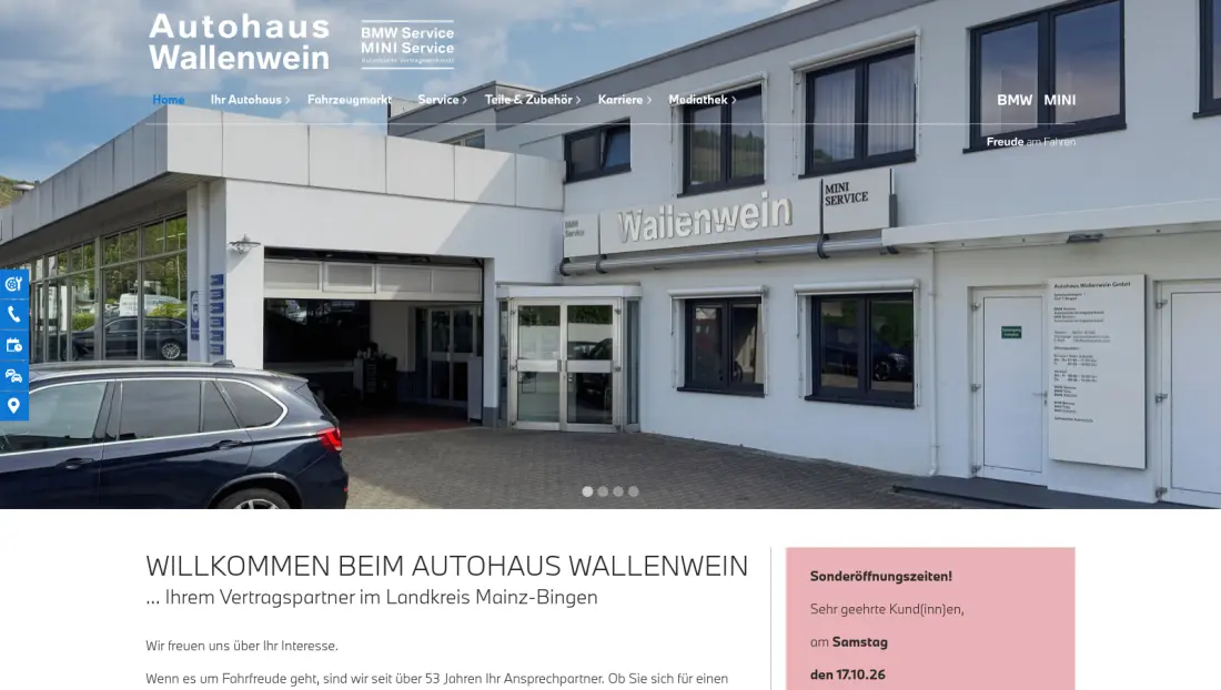 Autohaus Wallenwein website