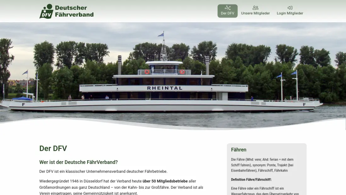Deutscher Fährverband, the association of German ferry operators