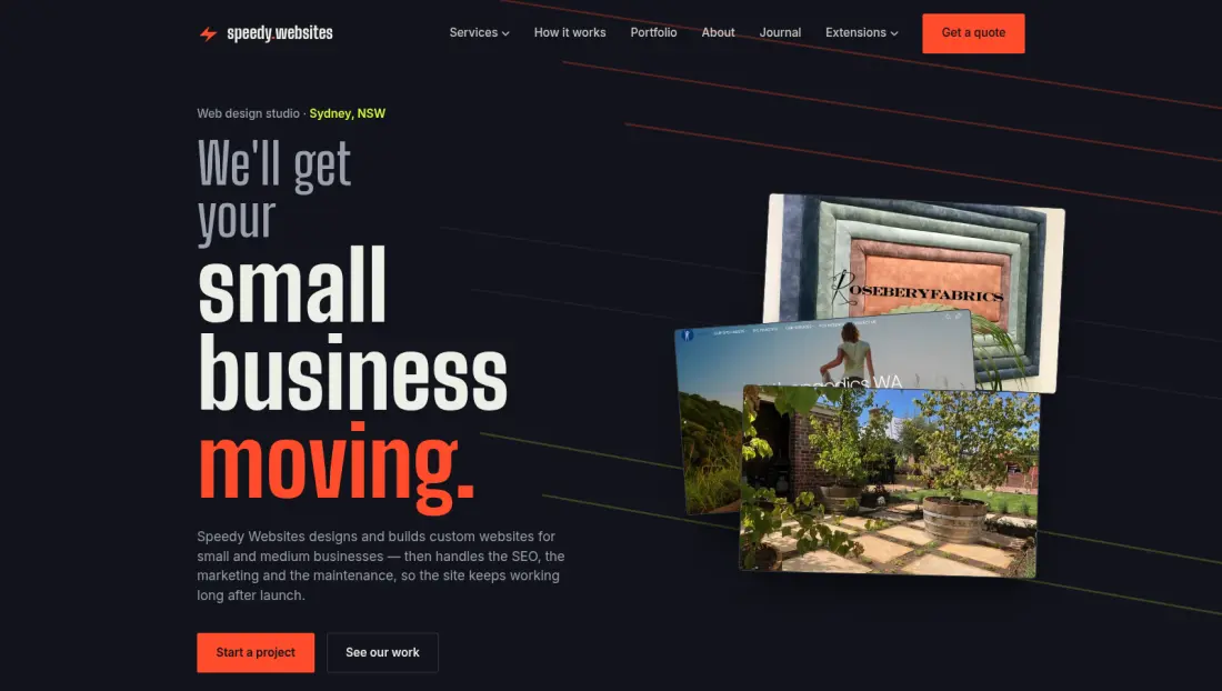 Speedy Websites website